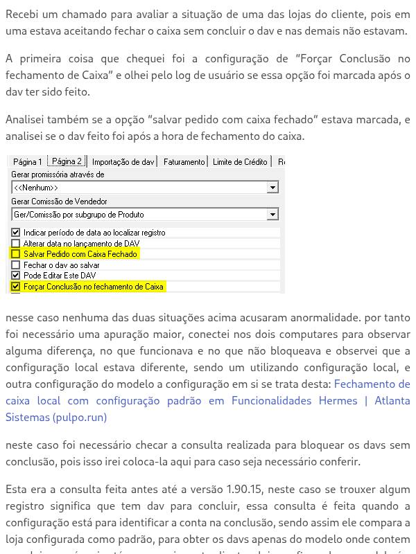 Fechar caixa com dav sem concluir