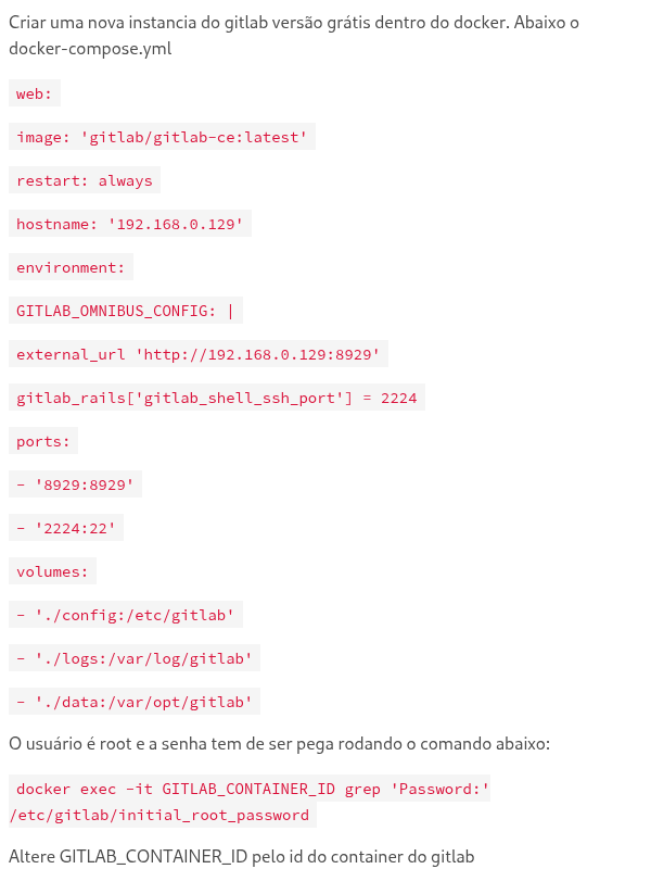 Preparar uma nova maquina para o git-lab