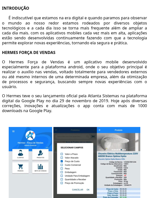 Base de conhecimento do Hermes - Força de Vendas