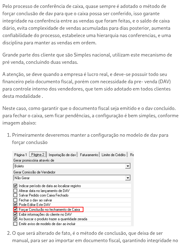 Como Concluir dav ao importando de Documento Fiscal
