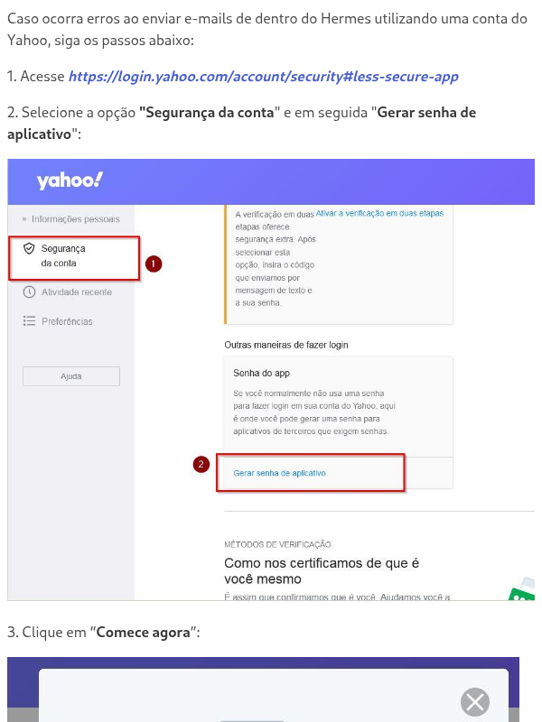 ERRO AO ENVIAR EMAIL - YAHOO