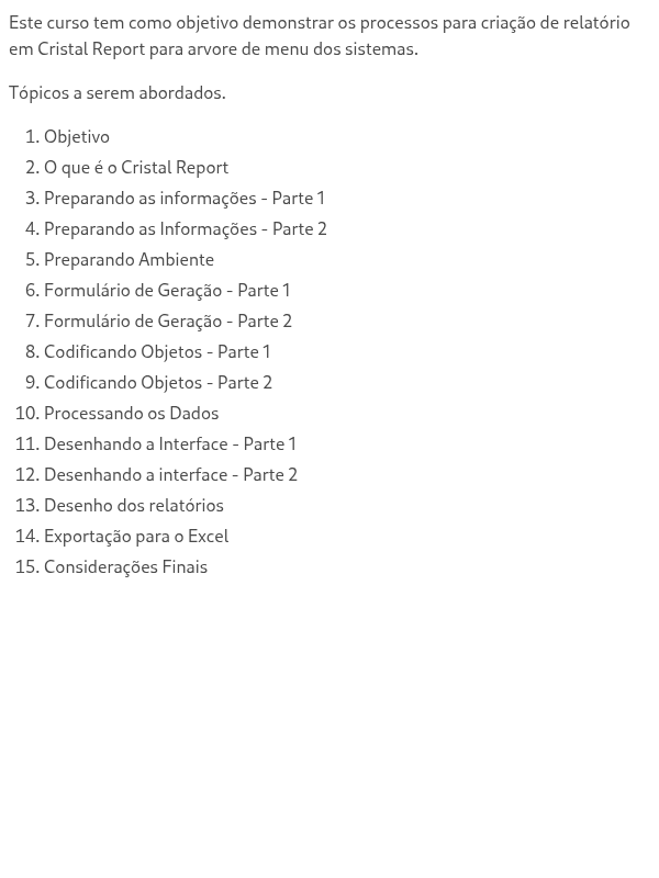 Criação de Relatório em Cristal Report VB6