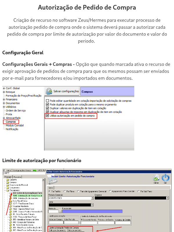 Autorização de Pedido de Compra