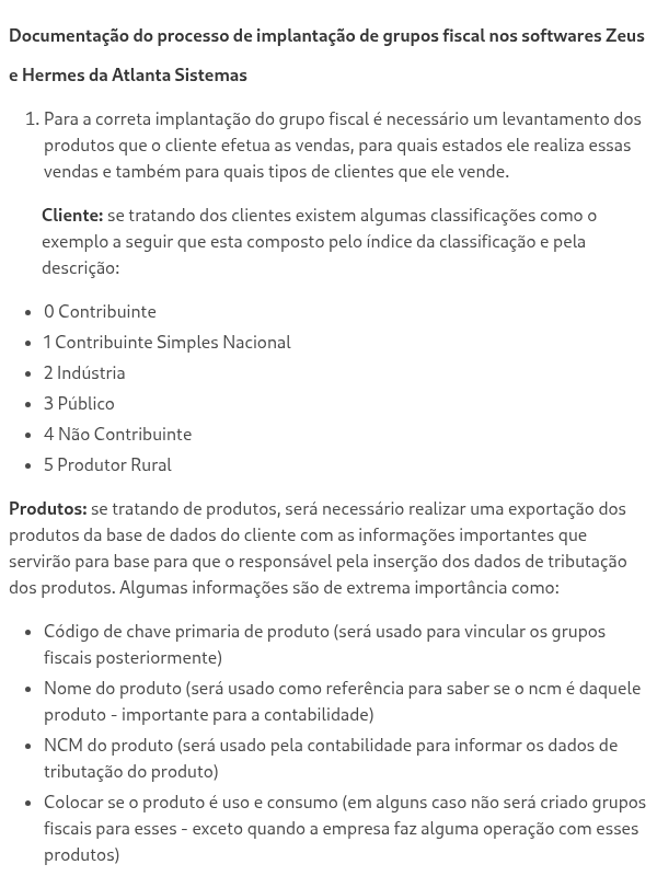 PROCESSO DE IMPLATAÇÃO DE GRUPO FISCAL 