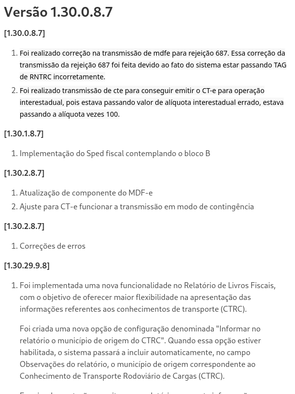 Versão 1.30.0.8.7
