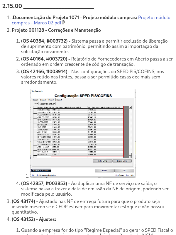 Versão 2.15.00